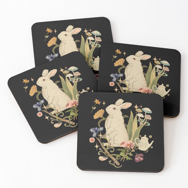 Item preview,  Cottagecore Rabbit With Flowers Vintage Style Design designed and sold by EarthArtDesigns.