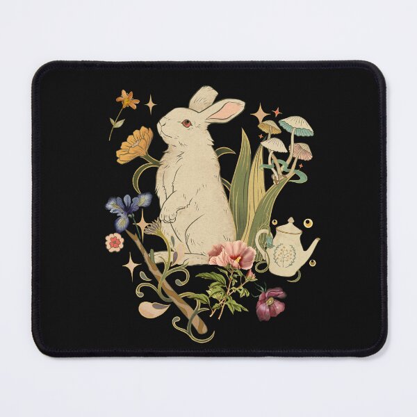 Item preview,  Cottagecore Rabbit With Flowers Vintage Style Design designed and sold by EarthArtDesigns.