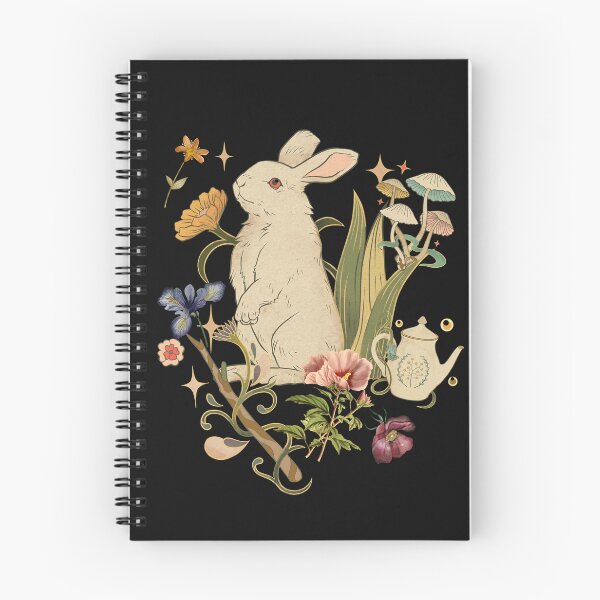 Item preview,  Cottagecore Rabbit With Flowers Vintage Style Design designed and sold by EarthArtDesigns.