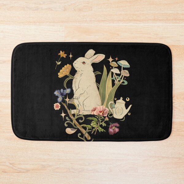 Item preview,  Cottagecore Rabbit With Flowers Vintage Style Design designed and sold by EarthArtDesigns.