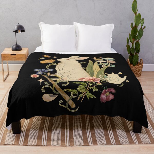 Item preview,  Cottagecore Rabbit With Flowers Vintage Style Design designed and sold by EarthArtDesigns.