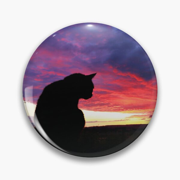 Item preview, Black cat watching sunset designed and sold by AntonyGRobinson.