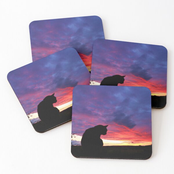 Item preview, Black cat watching sunset designed and sold by AntonyGRobinson.