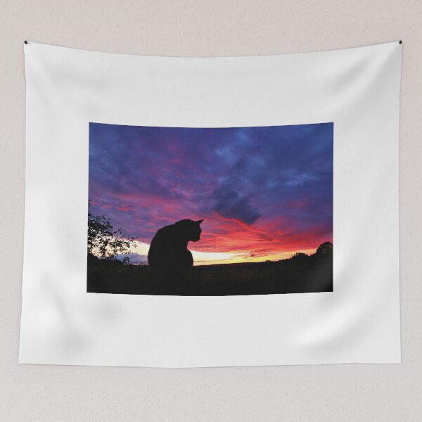 Item preview, Black cat watching sunset designed and sold by AntonyGRobinson.