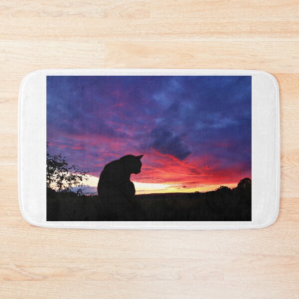 Item preview, Black cat watching sunset designed and sold by AntonyGRobinson.