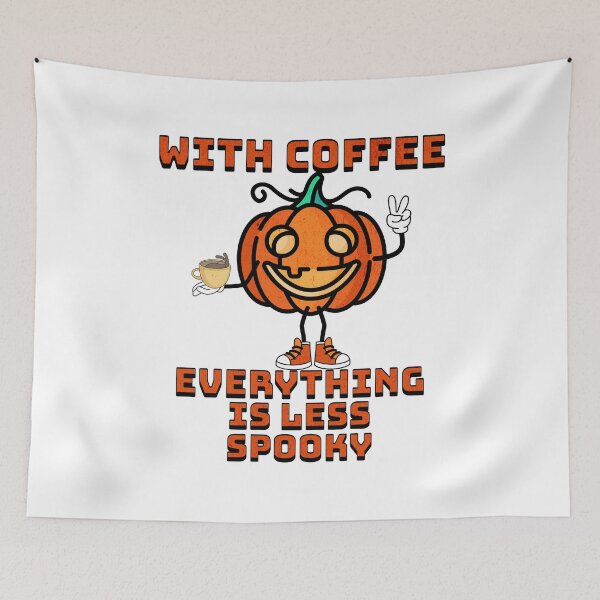 Item preview, With Coffee Everything Is Less Spooky designed and sold by ThiagoSDantas.