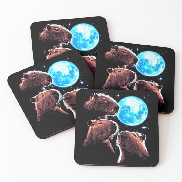 Item preview, Three Capybara Moon Funny Capybara Meme Mystical Capybara designed and sold by vomaria.