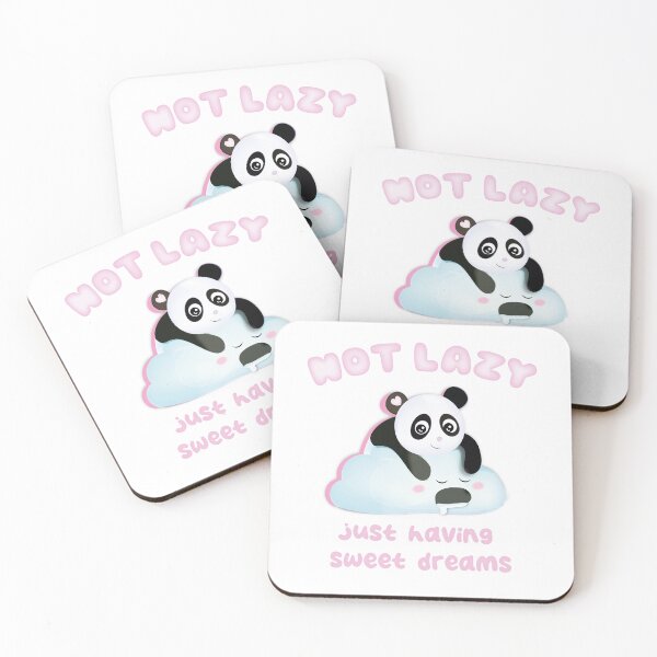 Item preview, Not Lazy, Sweet Dreams - Kawaii Sleeping Panda designed and sold by PinkStoreKawaii.