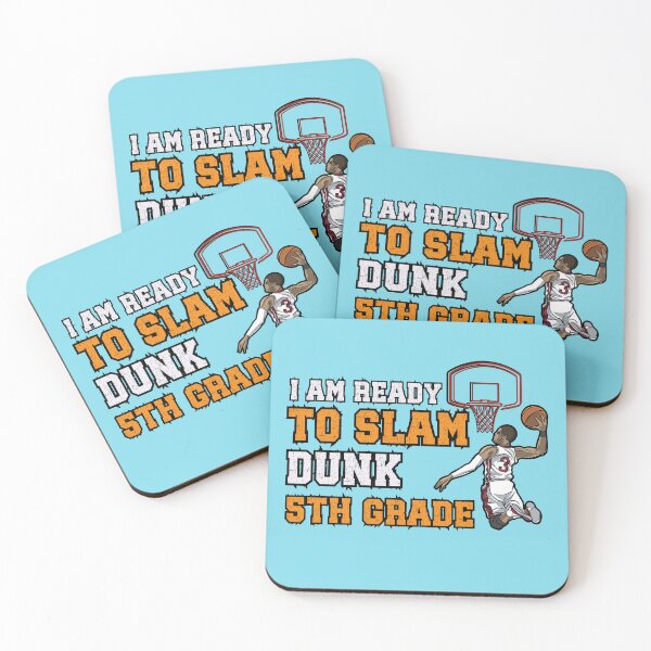 Item preview,  Ready to Slam Dunk 5th fifth grade 1st day of school basketball themed designed and sold by LoveYaToo.