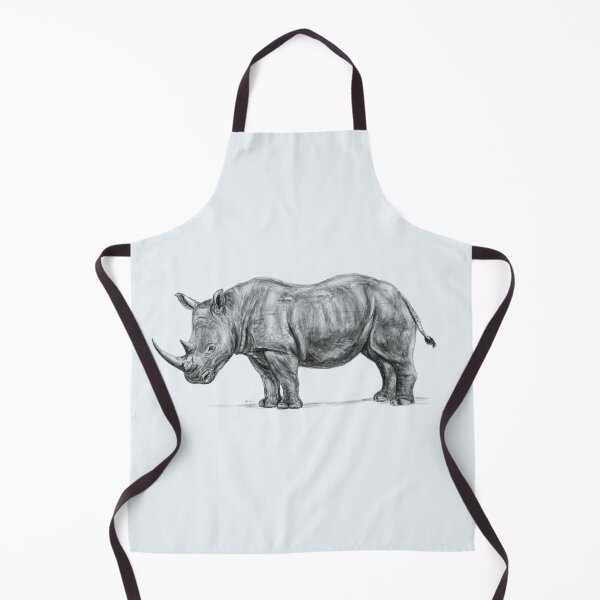 Item preview, White Rhinoceros (Realistic Pencil Drawing) | Safari Sketches designed and sold by flypigart.