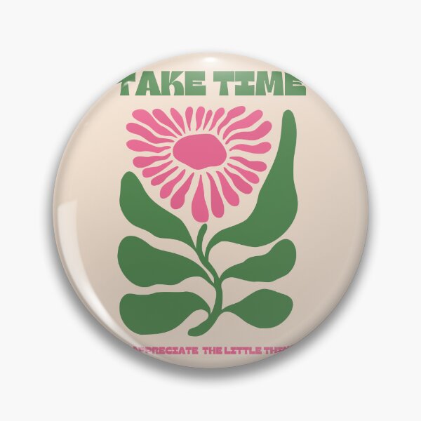 Item preview, Take Time to Appreciate the Little Things Pink and Green - Retro Flower Abstract designed and sold by jessicaleah15.