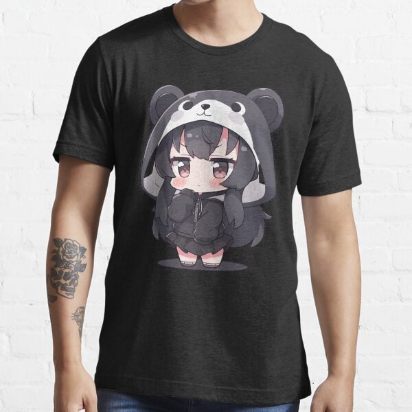 Kawaii Anime Girl Wearing Panda Costume Sticker for Sale by Nightarcade