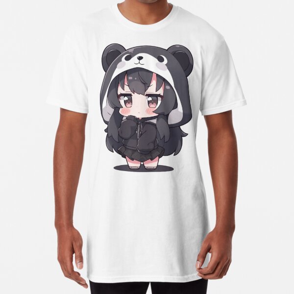 Kawaii Anime Girl Wearing Panda Costume Sticker for Sale by Nightarcade