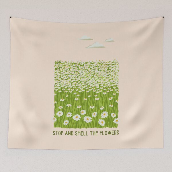 Item preview, Stop and Smell the Flowers - Retro Green and White Daisies  designed and sold by jessicaleah15.