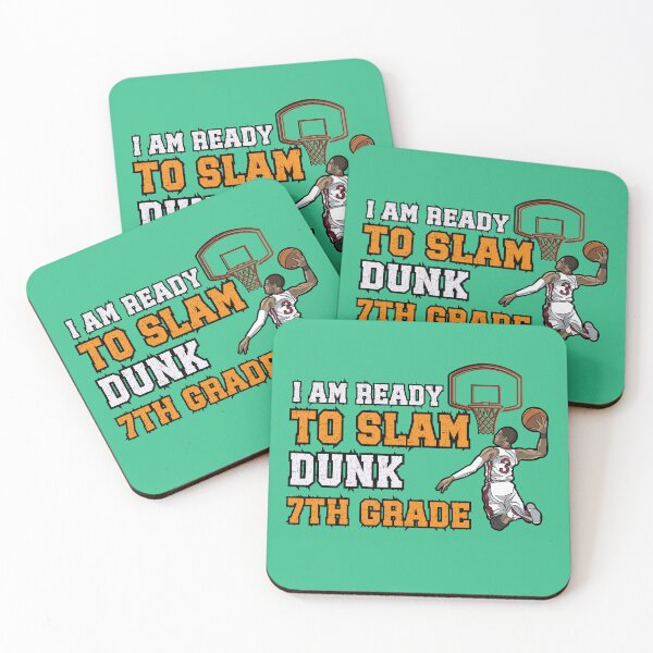Item preview,  Ready to Slam Dunk 7th seventh grade 1st day of school basketball themed designed and sold by LoveYaToo.