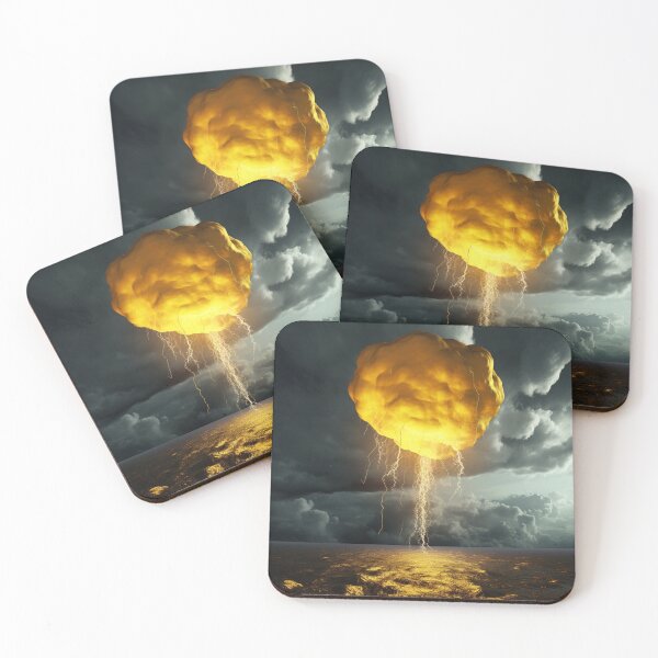 Item preview, Luminous substance of yellow color over the sea designed and sold by Andrey Tarakanov.