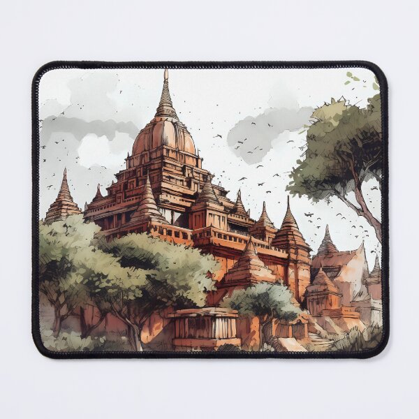 Item preview, Handsome illustration of Bagan, Myanmar designed and sold by KristinaNEL.