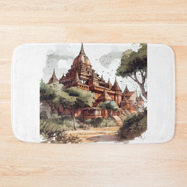 Item preview, Handsome illustration of Bagan, Myanmar designed and sold by KristinaNEL.