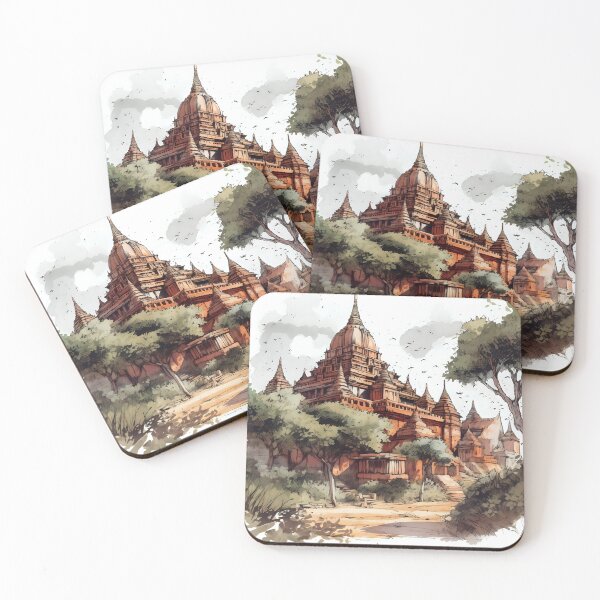 Item preview, Handsome illustration of Bagan, Myanmar designed and sold by KristinaNEL.