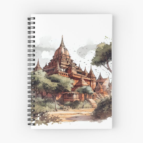 Item preview, Handsome illustration of Bagan, Myanmar designed and sold by KristinaNEL.