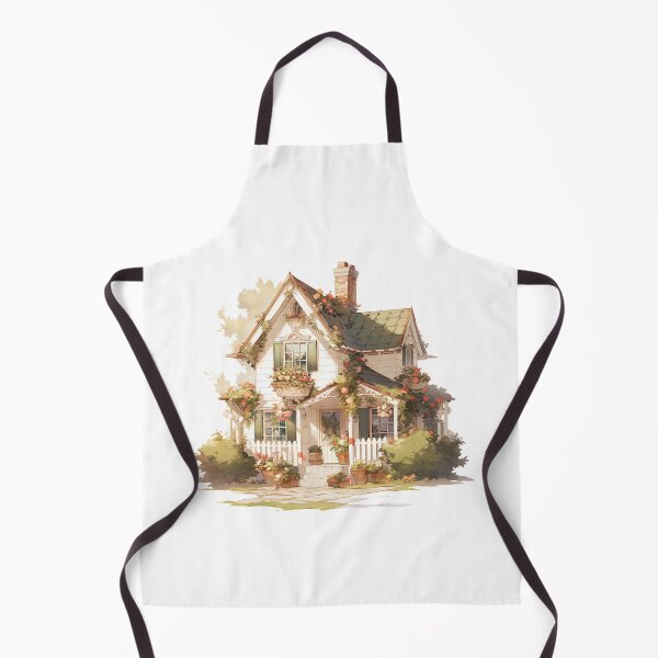 Item preview, Cozy Cottage with Flowers and Green Roof: Rustic and Cottagecore  designed and sold by CozyKawaiiArt.