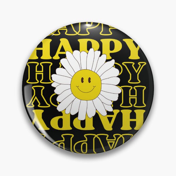Aperçu de l'œuvre Content. Soyez heureux. Une marguerite créée et vendue par TShirtsofLove.