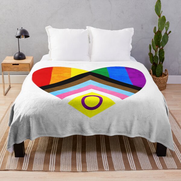 Item preview, Progress Pride Heart Flag - LGTBQIA+ LGBT Design designed and sold by zachholmbergart.