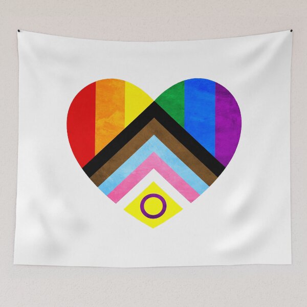 Item preview, Progress Pride Heart Flag - LGTBQIA+ LGBT Design designed and sold by zachholmbergart.