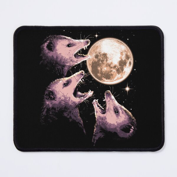 Item preview, Three Opossums Howling at the Moon Funny Possum 3 Opossum designed and sold by vomaria.