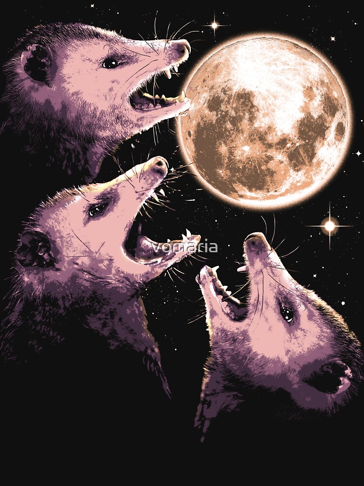 Disover Three Opossums Howling at the Moon Funny Possum 3 Opossum Classic T-Shirt