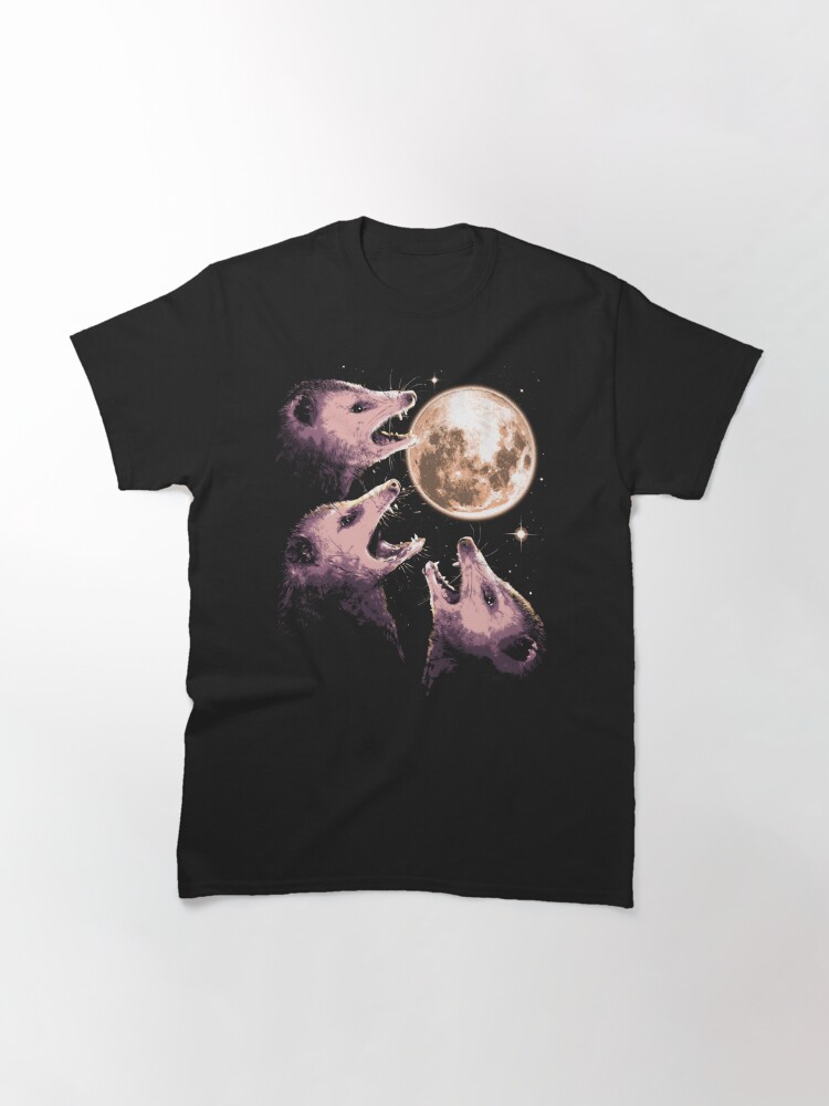 Disover Three Opossums Howling at the Moon Funny Possum 3 Opossum Classic T-Shirt