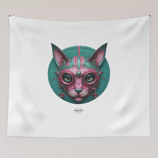 Item preview, Cyberpunk style, mechanical style, cat designed and sold by Happurr.