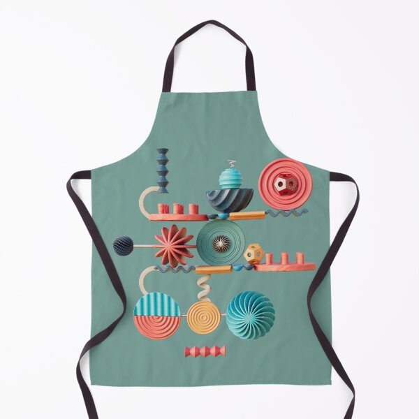 Item preview, Curious Contraptions on a turquoise. Digital illustration designed and sold by Glenn Maguire.