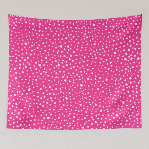 Item preview, Painted Smudge Dots Hot Pink and White Preppy Pattern designed and sold by kierkegaard.
