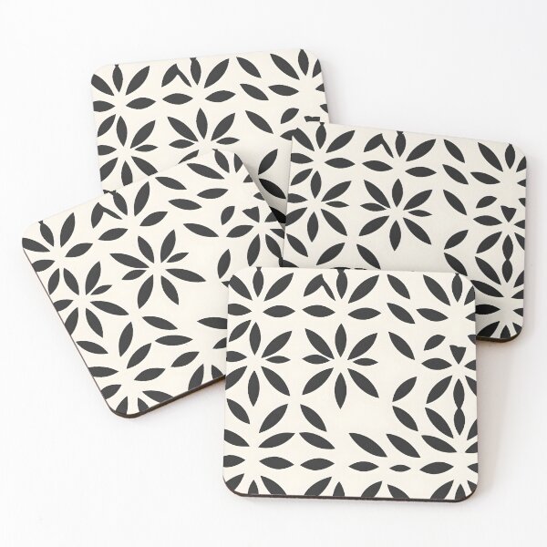 Item preview, Black Petals Pattern  designed and sold by ArtbyAiGallery.
