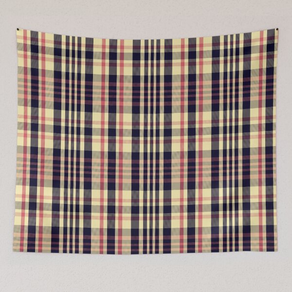 Item preview, Sunset and Sunrise Aesthetic Sorcha 1 Hand Drawn Textured Plaid Pattern designed and sold by GenAumonier.
