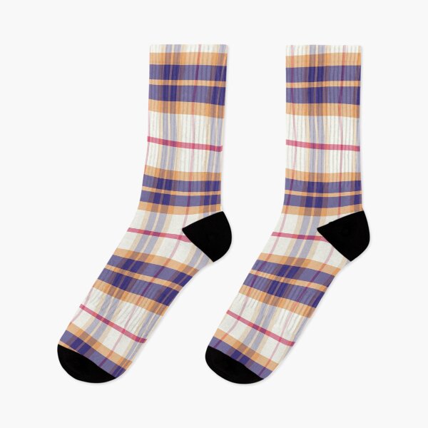 Item preview, Sunset and Sunrise Aesthetic Ossian 1 Hand Drawn Textured Plaid Pattern designed and sold by GenAumonier.
