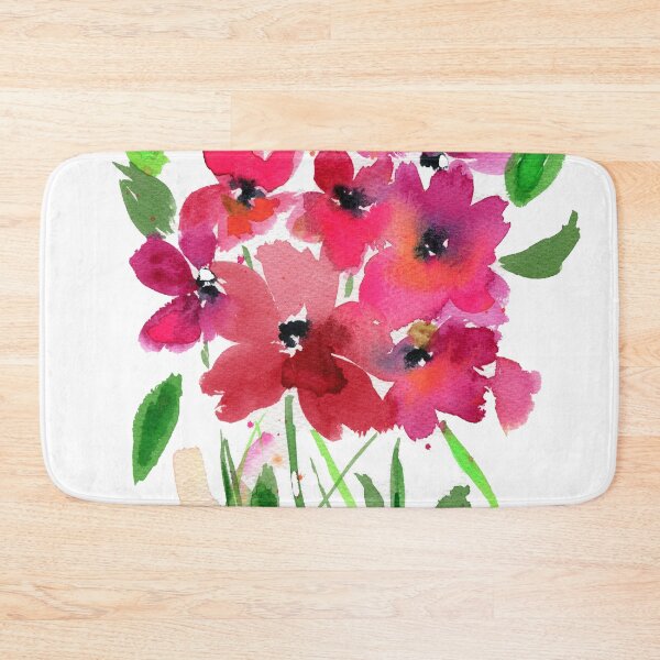 Item preview, Red crazy poppy flowers, poppies watercolor painting designed and sold by AnissaF.