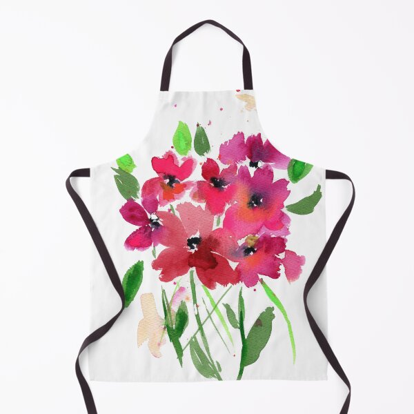 Item preview, Red crazy poppy flowers, poppies watercolor painting designed and sold by AnissaF.