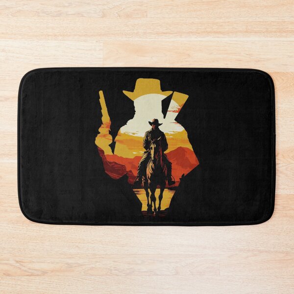Item preview, Lone cowboy and orange sunset designed and sold by Selfion.