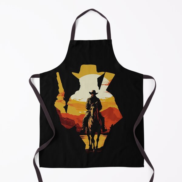 Item preview, Lone cowboy and orange sunset designed and sold by Selfion.