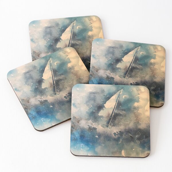 Item preview, Sailboat in stormy seas designed and sold by jocemarks.