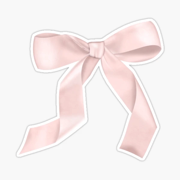 Pink Bow Bumper Sticker