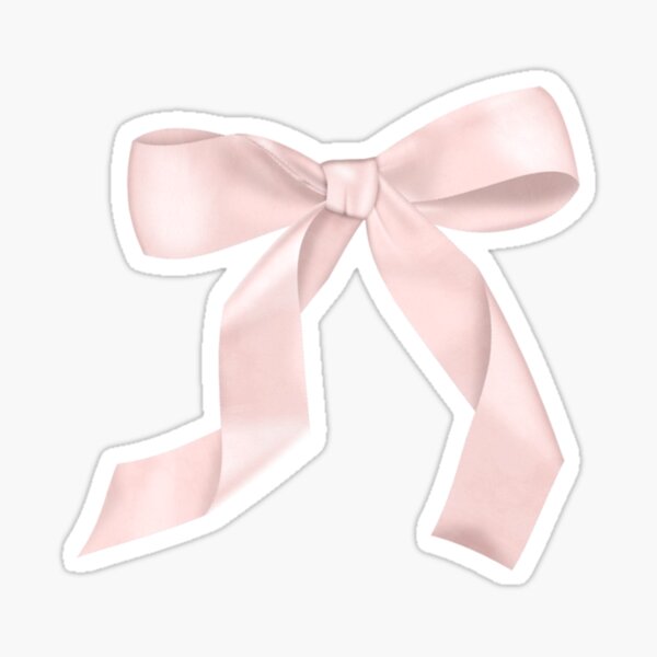 Pink Bow Sticker for Sale by art-a-la-lo