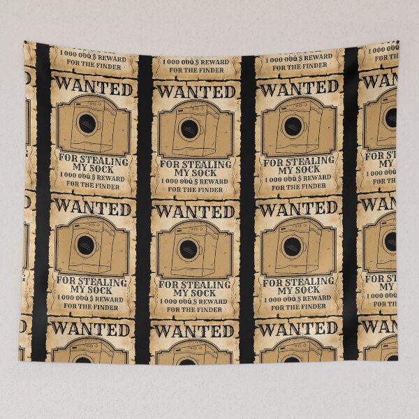 Item preview, Wanted For Stealing My Sock Western Announcement designed and sold by ElSpektra.