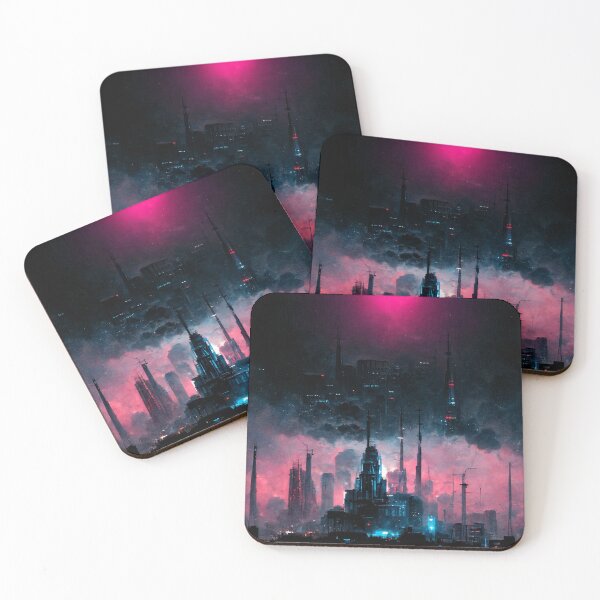 Item preview, Synthwave City (Neo Noir Blade Runner Inspired Cityscape Vaporwave Poster) designed and sold by ZGigerBarker.
