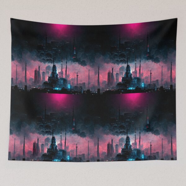 Item preview, Synthwave City (Neo Noir Blade Runner Inspired Cityscape Vaporwave Poster) designed and sold by ZGigerBarker.