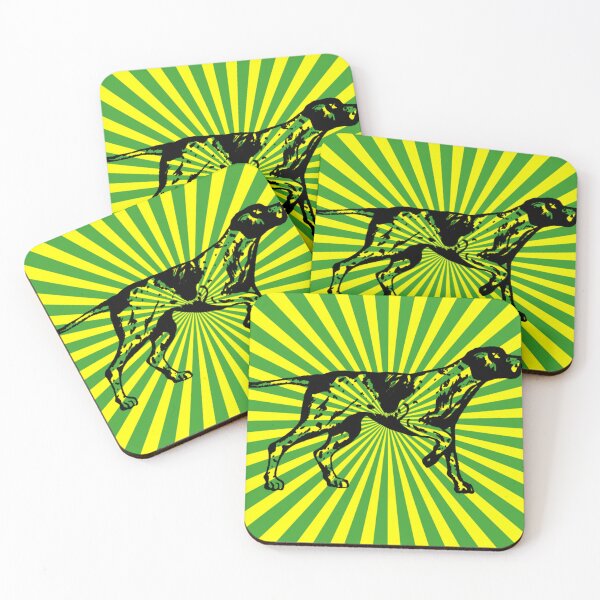 Item preview, Pointing GSP - Green and Yellow Stripes designed and sold by Sunflower5576.