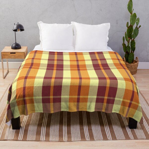 Item preview, Sunset and Sunrise Aesthetic Aillith 2 Hand Drawn Textured Plaid Pattern designed and sold by GenAumonier.