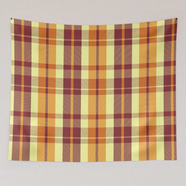 Item preview, Sunset and Sunrise Aesthetic Aillith 2 Hand Drawn Textured Plaid Pattern designed and sold by GenAumonier.
